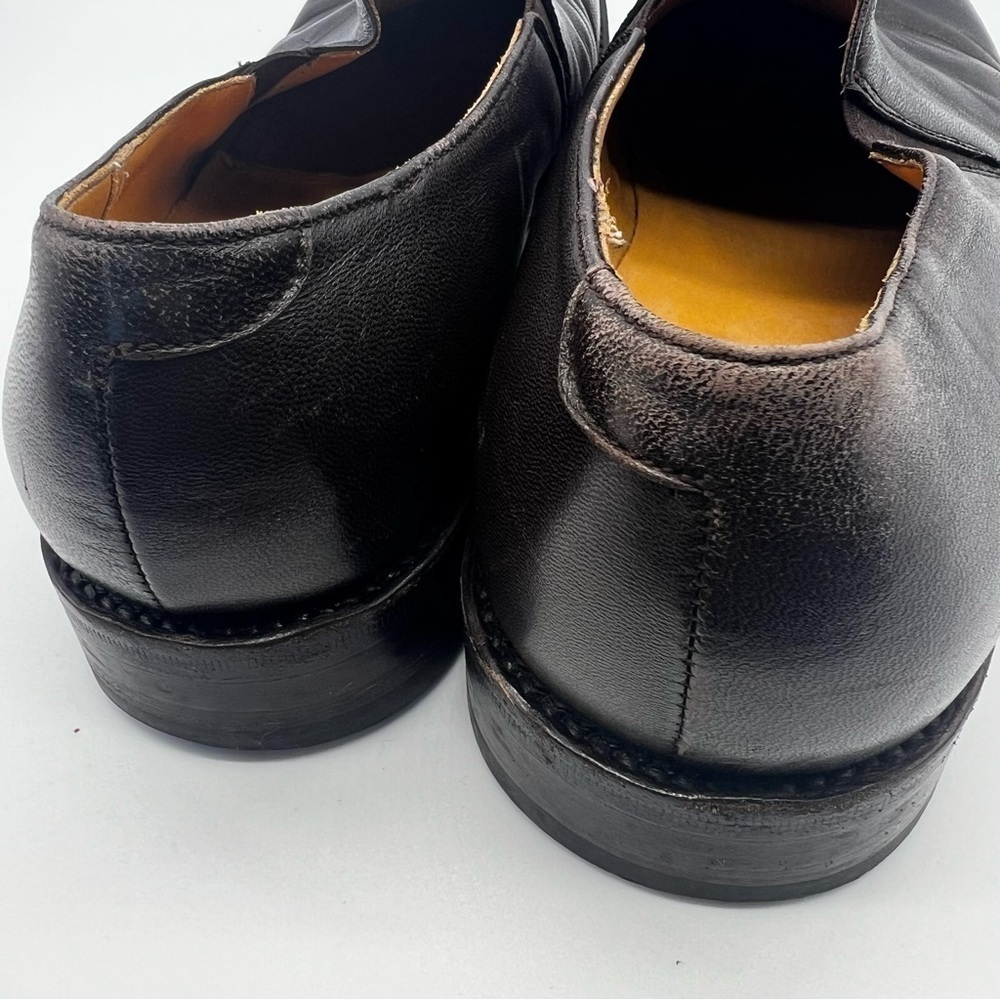 Varda Handcrafted Italian Leather Slip On Loafers in Dark Brown Men's Size 10 - Picture 10 of 11